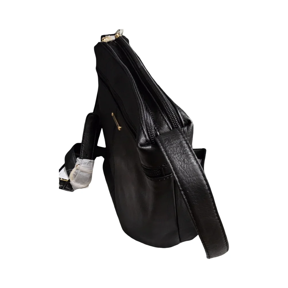 New Stone Mountain Hampton Multi Compartment black Hobo Bag